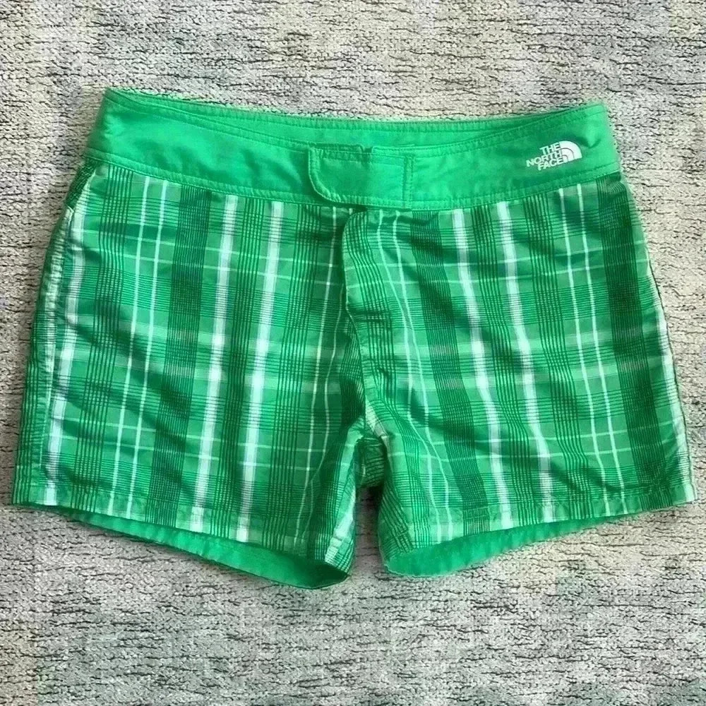 The North Face Women's Green Plaid Shorts